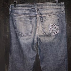 Juicy Couture crystal heart Jeans sz 26